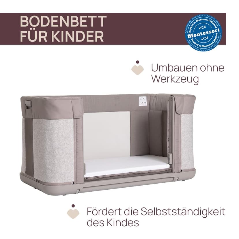 Chicco Next2Me Forever, Lit Bébé 3en1, Jusqu’à 4 Ans (22 Kg), Compatible avec Différents Lits, Berceau Bébé 3en1, Hauteur Réglable, Bonne Circulation de l'Air, 4 Roues, Matelas Inclus - 8