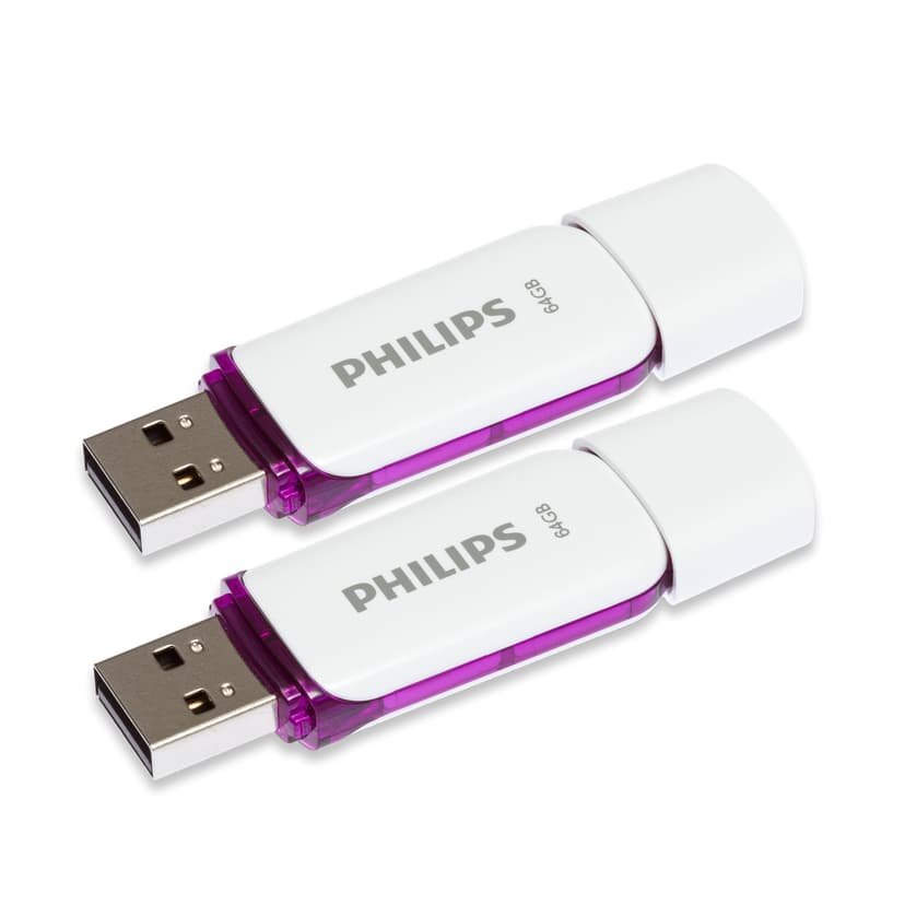 Unità flash USB Philips Snow Edition 64 GB, USB 2.0, confezione da 2 - 1