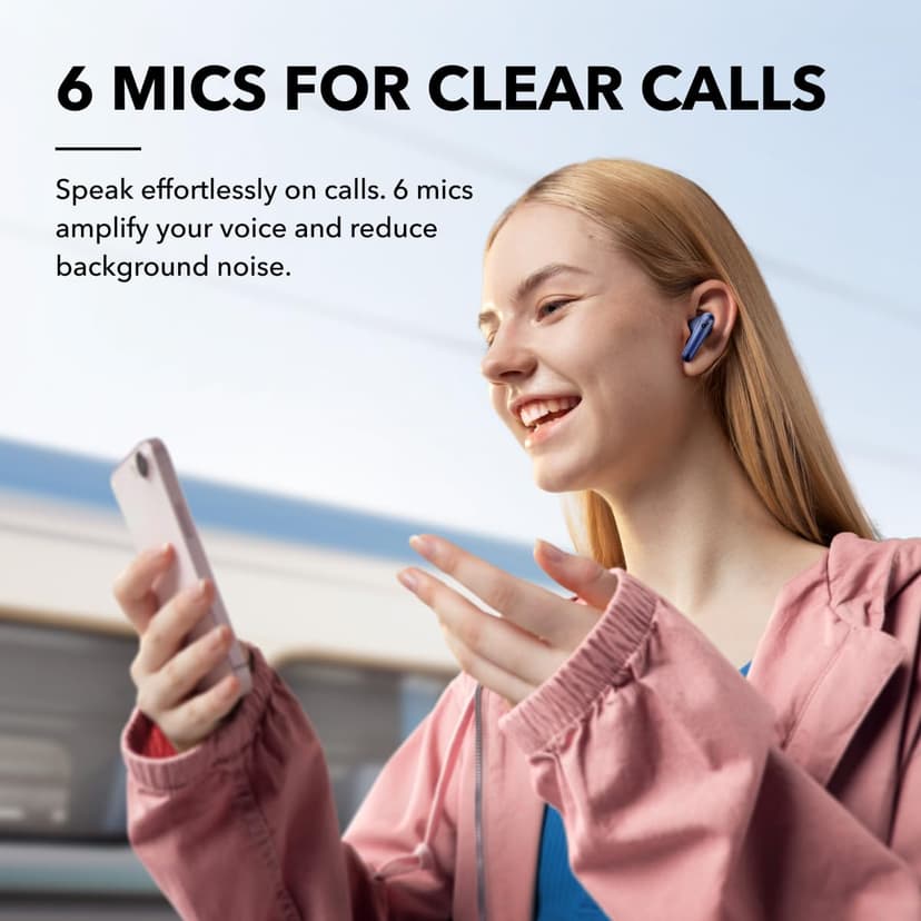 soundcore by Anker Liberty 4 NC Wireless Noise Cancelling Earbuds, 98.5% Noise Reduction, Adaptive Noise Cancelling to Ears and Environment, Hi-Res Sound, 50H Battery, Wireless Charging (blue) - 7