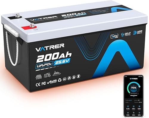 VATRER POWER 24V 200Ah Batterie Lithium LiFePO4 Auto-chau…