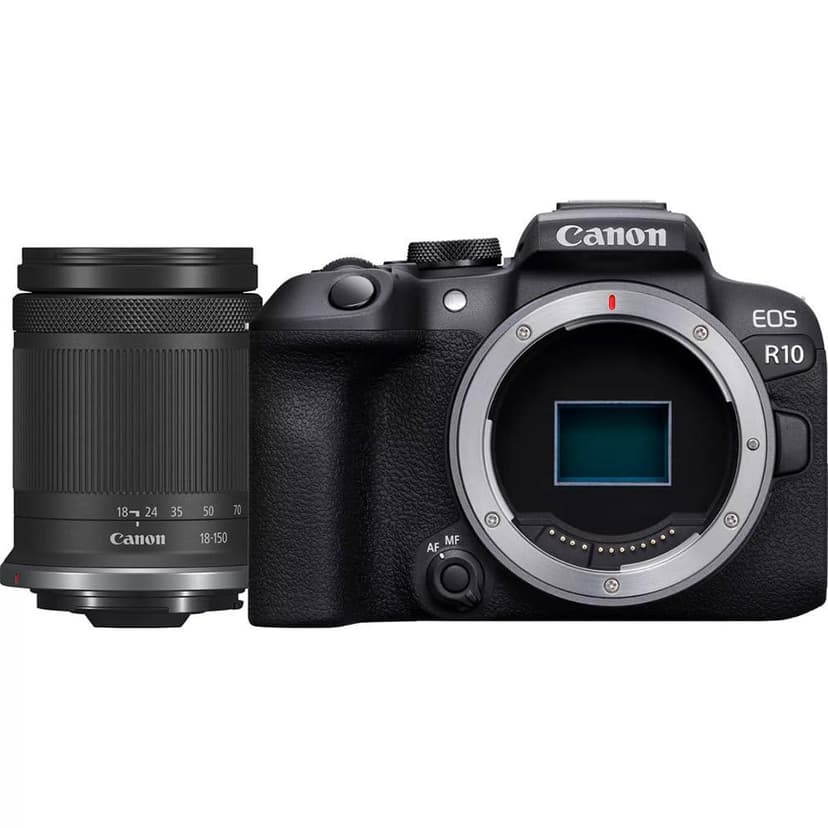 Canon EOS R10 Kamera spiegellose Camera + RF-S 18-150mm F4.5-6.3 is STM Objektiv (Hybridkamera, DSLR Upgrade, 15 B/s, 4K Videos, Dual Pixel CMOS AF II Fokussystem, WLAN) schwarz - 1