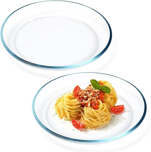 NUTRIUPS Assiette en Verre, 22,9cm Transparente Trempé Ve…