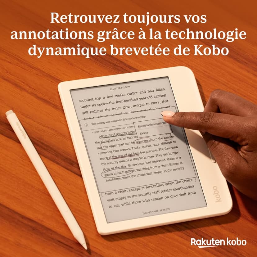 Kobo Stylus 2 | White | Mark Up, Write Notes and Make Highlights | Rechargeable via USB-C |Compatible with 7" Libra Colour eReader & Kobo Sage eReader - 7