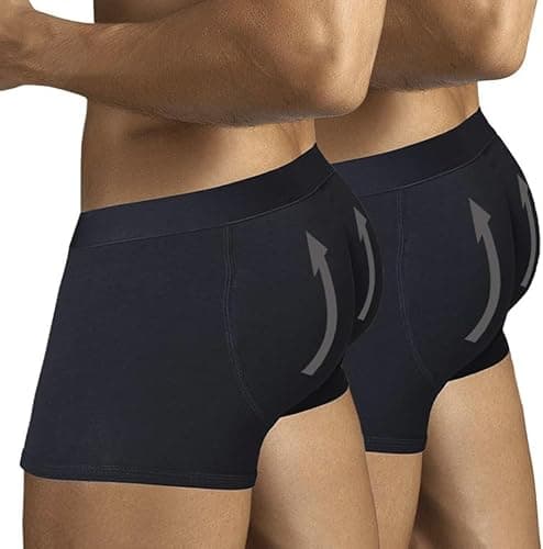 ARIUS Pack of 2 Boxer Shorts with Back Fill to Increase t…