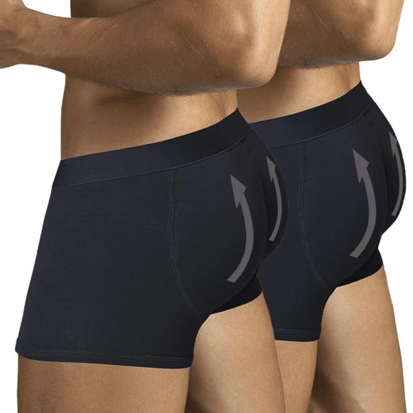 ARIUS Pack of 2 Boxer Shorts with Back Fill to Increase t… - 1
