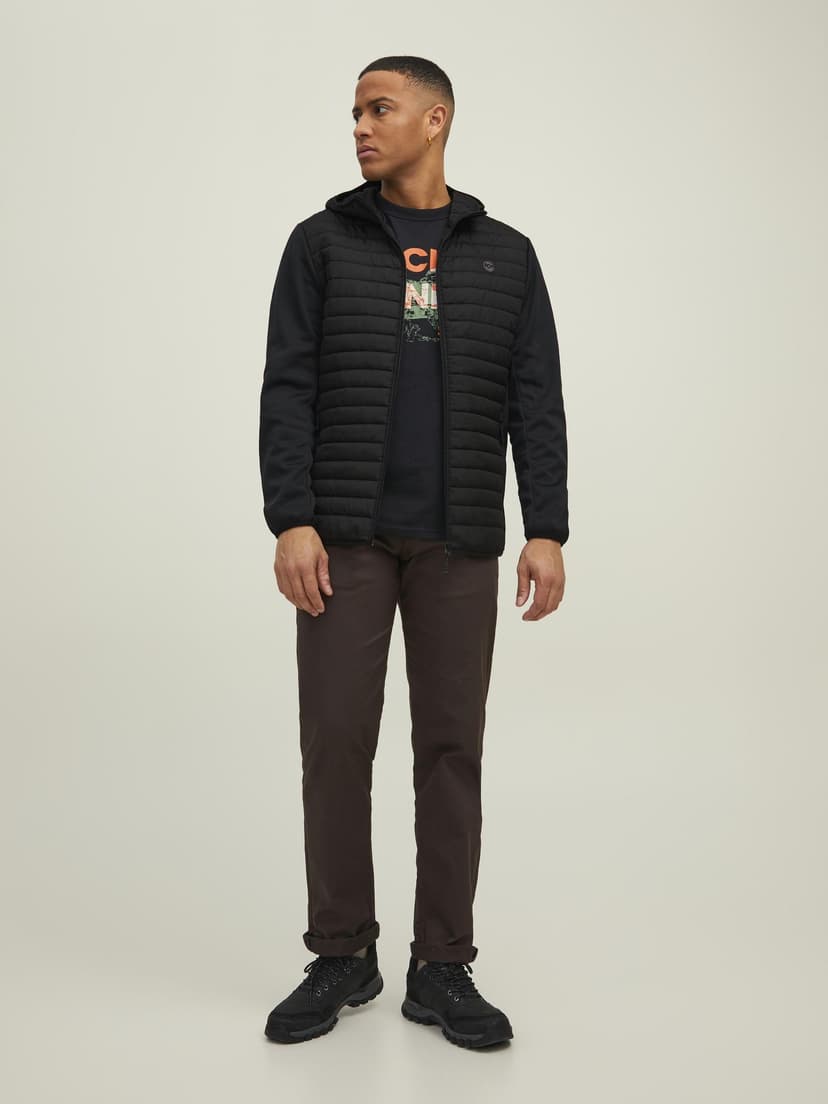 JACK & JONES Mens Quilted Jacket Black S - 4