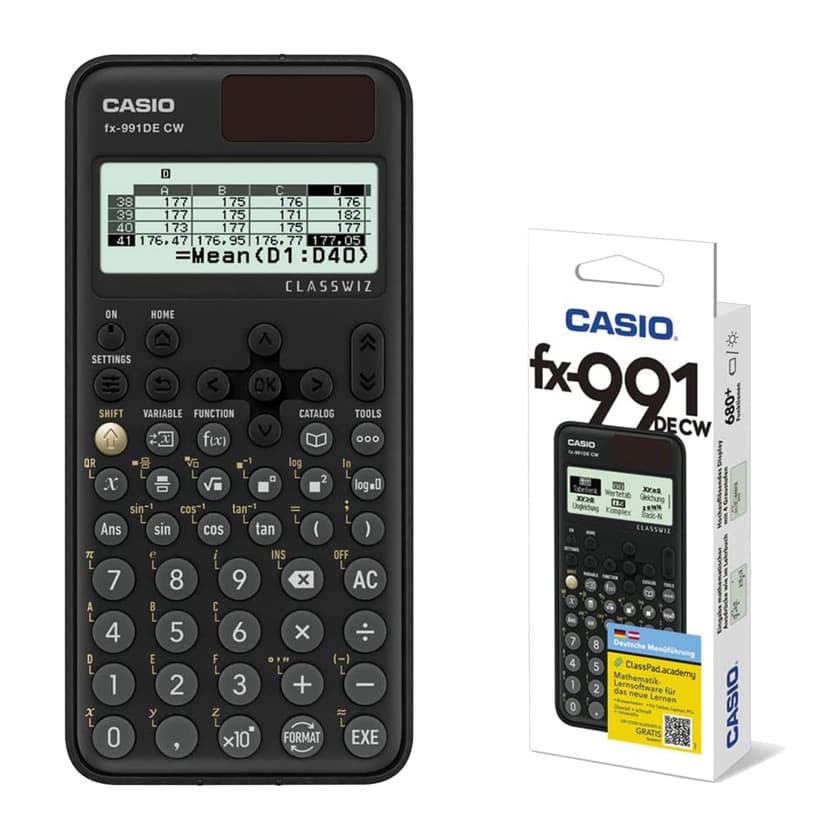 Casio FX-991DE CW ClassWiz Calculatrice Scientifique Technique, Menu en Allemand - 2