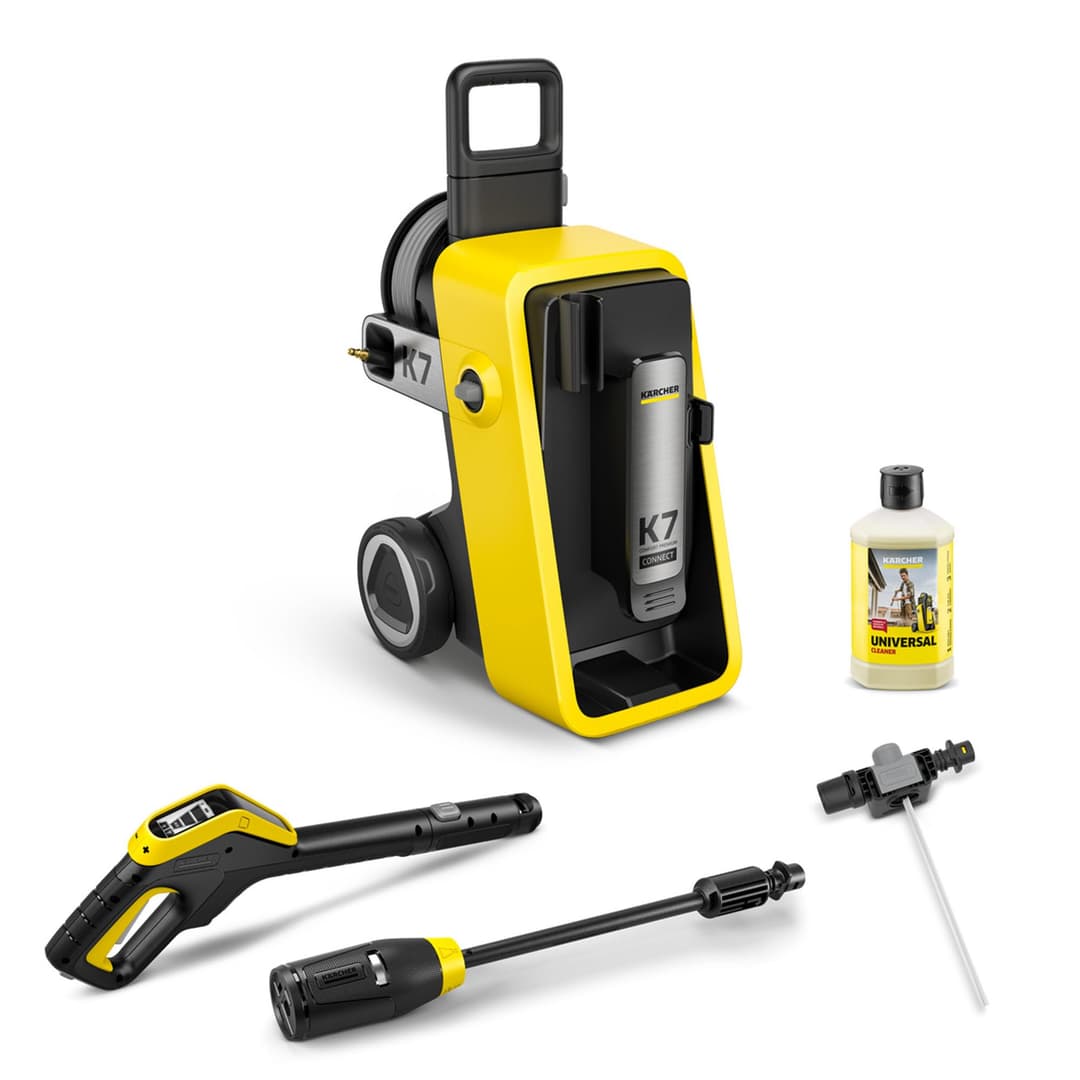 Kärcher K 7 Comfort Premium Connect pressure washer, pressure: max. 180 Bar, flow rate: 600 l/h, area: 60 m²/h, High pressure hose, Hose drum, App Control