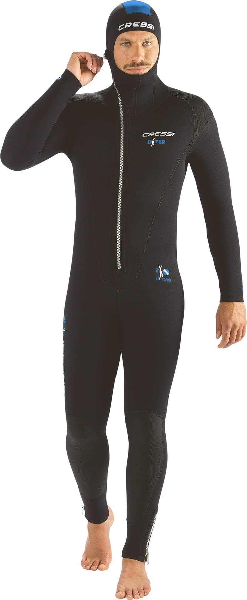 Cressi Diver Man MONOPIECE Wetsuit 5mm Black/Blue XXXL/7 - 1