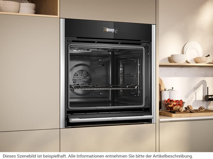 Neff CircoTerm, Slide and Hide B54CR71N0, N70, 60 x 60 cm, Stainless Steel, 3.7 Inch Full Touch TFT Colour and Graphic Display, Pyrolysis, Home Connect, Soft Opening and Close - 6