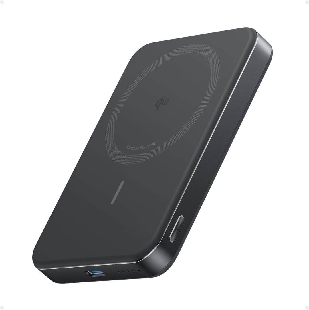 Anker MagGo Powerbank, Ultra Thin 10000mAh Magnetic Battery Pack, Qi2 Certified 15W Ultrafast MagSafe Compatible Portable Charger, Ergonomic Design, Only for iPhone16/15/14/13/12 Series