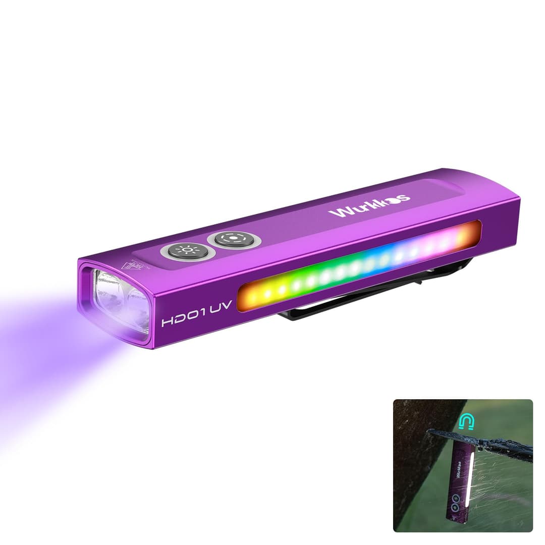 Wurkkos HD01 UV Torch 1200 Lumens Rechargeable LED Flashl…
