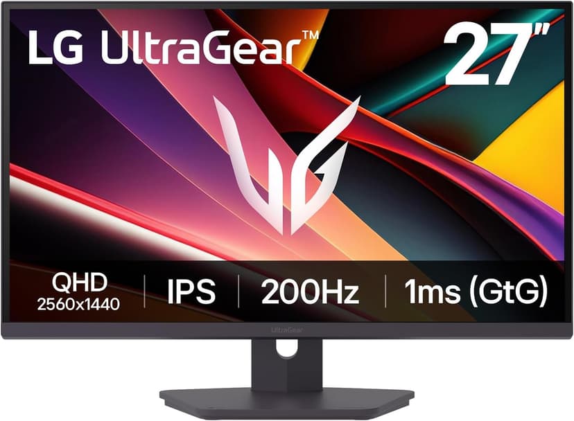 LG 27G610A-B Ultragear Gaming Monitor, 27", IPS, QHD (2560 x 1440), 200Hz, 1ms, HDR10, FreeSync Premium, Height Adjustable, Purple/Matte Grey - 1
