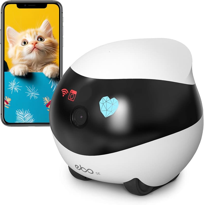 Enabot EBO SE Pet Robotic Camera with Wheels, 1080P Indoor Surveillance Camera, Auto Cruise, Two-Way Audio and Night Vision - 1