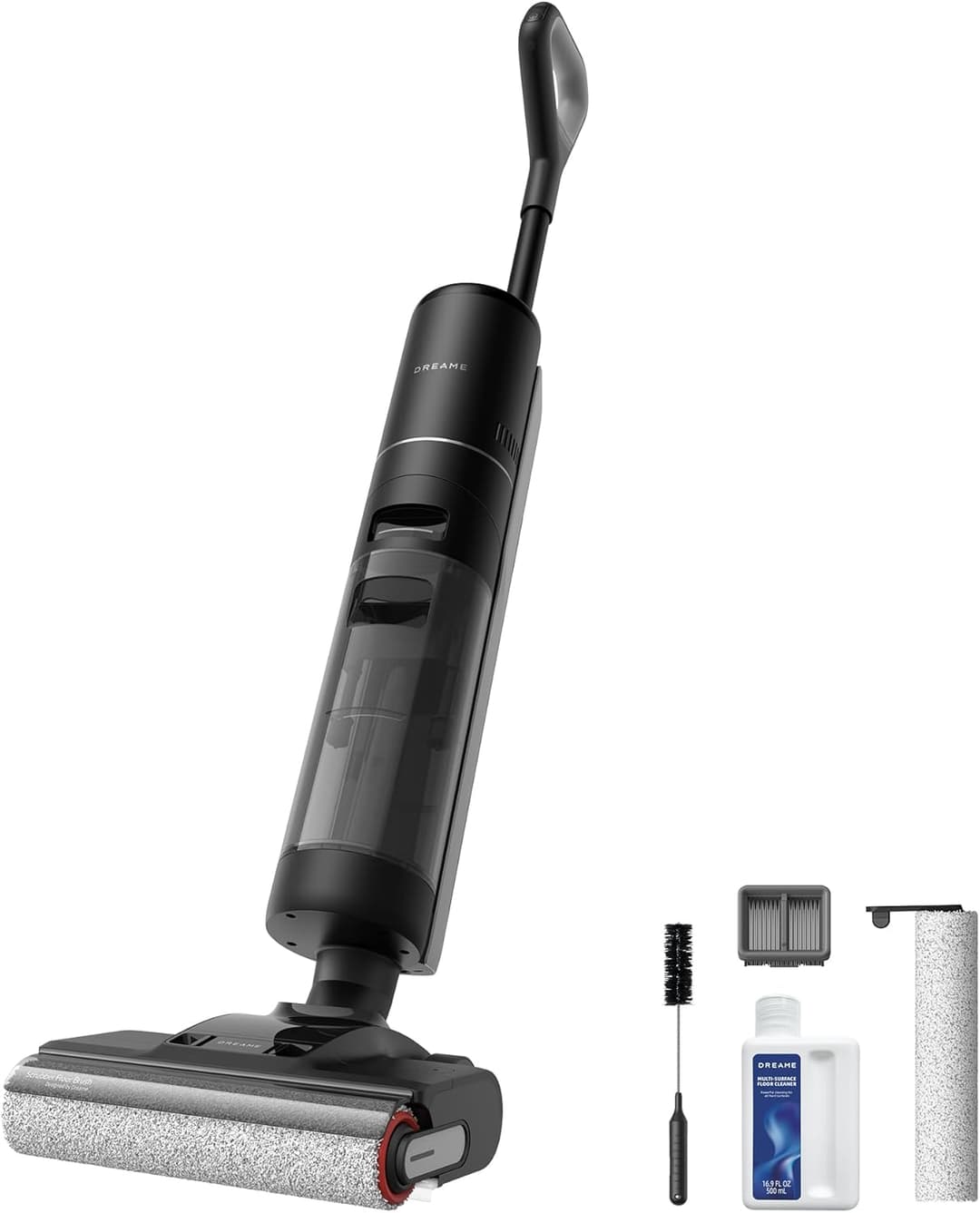DREAME H12 Pro Ultra Wet & Dry Vacuum Cleaner, Wash 60 °C, Dry 30 Minutes, Double Rotation Auto Cleaning with Heavy Duty Scraper, 16 kPa Suction, 2 Edge Brush, Intelligent Detection/Adjustment