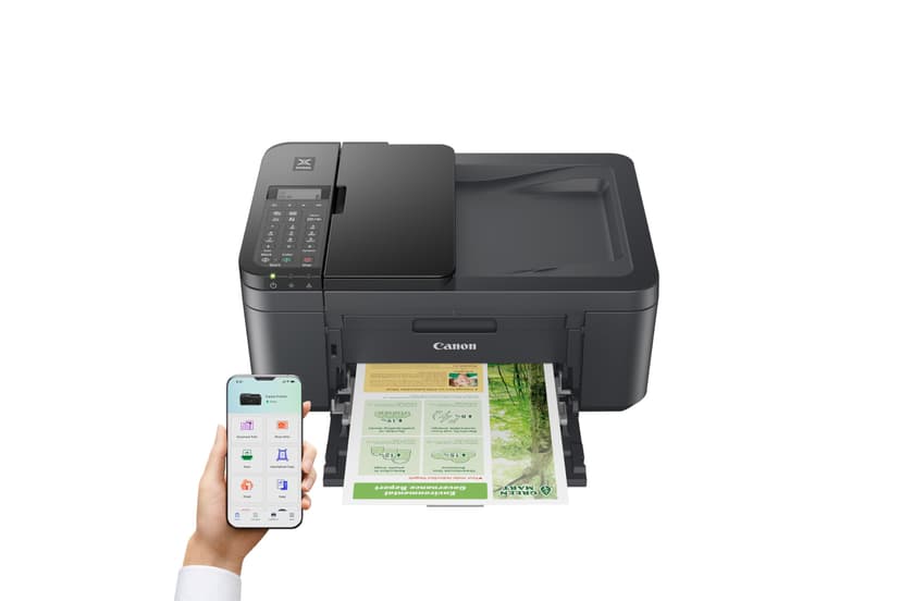 Canon PIXMA TR4755i Multifunction Printer 4-in-1 (Inkjet, Printing, Copying, Scanning, Faxing, A4, 20 Sheets ADF, Compatible with Pixma Print Plan) Black - Includes GP-501 A4 Photo Paper, 5 Sheets - 4