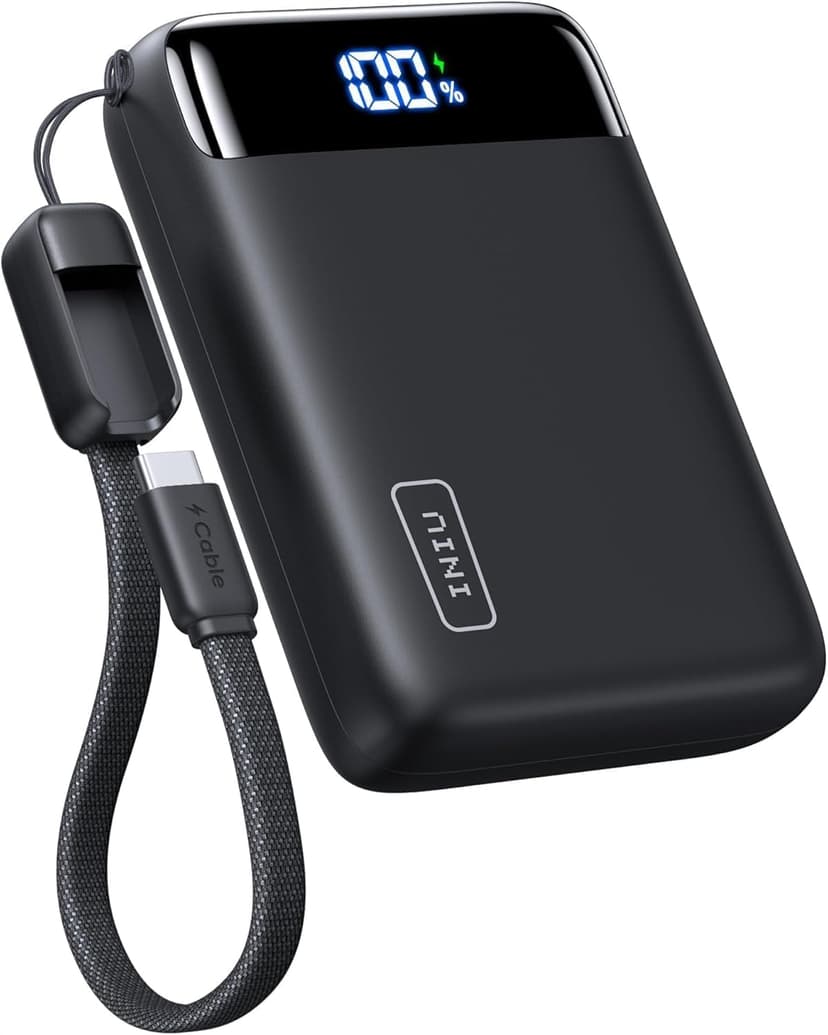 INIU Ultrapequeño 20000mAh Power Bank, 22,5W Carga Rapida Bateria Externa con Cable USB C Desmontable, Apto para Avión, Esenciales de Viaje, Bateria Portatil para iPhone 17 16 Samsung, iPad Xiaomi etc - 1