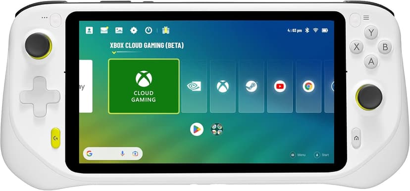 Logitech G Cloud Gaming Handheld, Portable Gaming Console with Long Battery Life, 1080P 7-Inch Touchscreen, Lightweight Design, Xbox Cloud Gaming, NVIDIA GeForce NOW, Google Play - White - 1