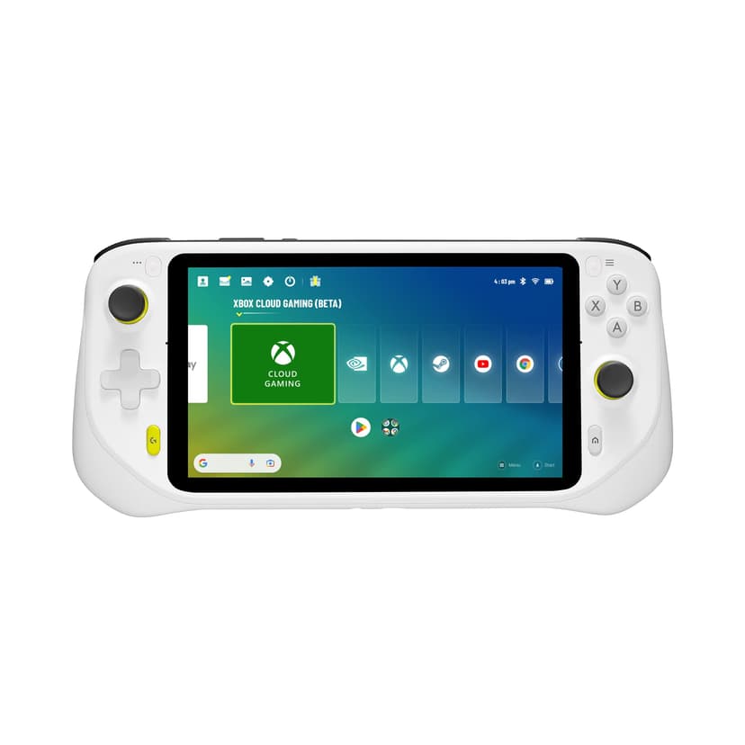Logitech G CLOUD Console Portable, Système de Jeu Portable Longue Autonomie, Écran tactile 1080P de 18 cm, Design Léger, Xbox Cloud Gaming, NVIDIA GeForce NOW, Google Play - Blanc - 1