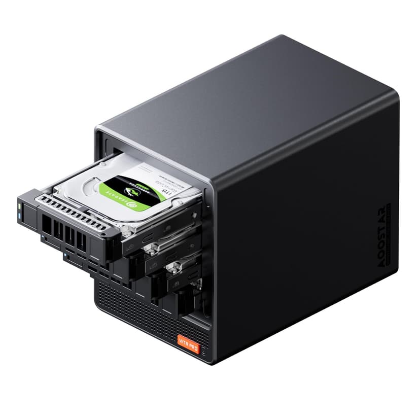 AOOSTAR Ryzen 7 5825U 4-Bay Mini PC NAS, No RAM Without SSD, Desktop NAS 2 M.2 NVMe Slots, 4x2.5/3.5" SATA Storage(up to 4x22TB), No Hard Drive, Only 4 Drive Bays, No OS - 8
