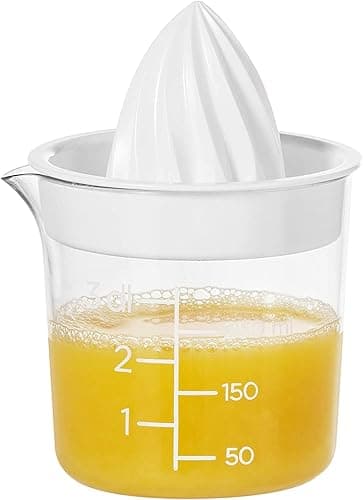 Gastromax - Presse Agrumes Manuel Transparent en Plastique sans BPA Qui Passe au Lave-Vaisselle - avec Graduations et Bec verseur - pour Les Citrons, Oranges, Citrons Verts - 10 x 11 x 13 cm