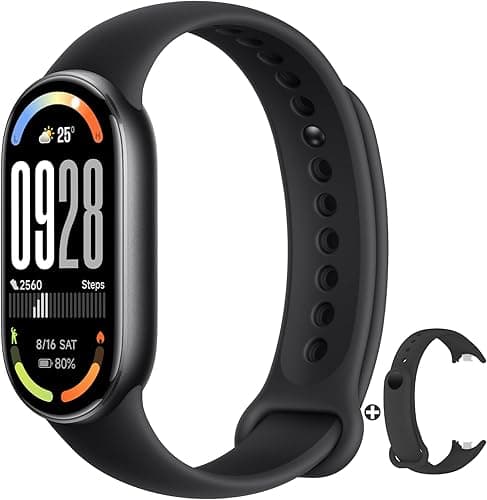 Xiaomi Smart Band 10 - Autonomie jusqu'à 21 Jours, écran 1,72", AMOLED avec taux de rafraîchissement de 60 Hz, Sommeil, Stress, SpO2, Moniteur de fréquence Cardiaque, 5 ATM, Mi Fitness, Noir
