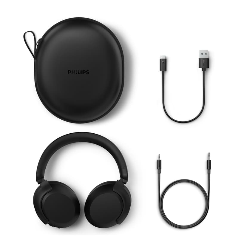 Philips TAH8000EBK/00 Casque Bluetooth Supra-auriculaire sans Fil – réduction du Bruit, 70 h d’autonomie, Compatible avec l’Assistant Vocal, idéal pour Les Voyages – Noir - 6
