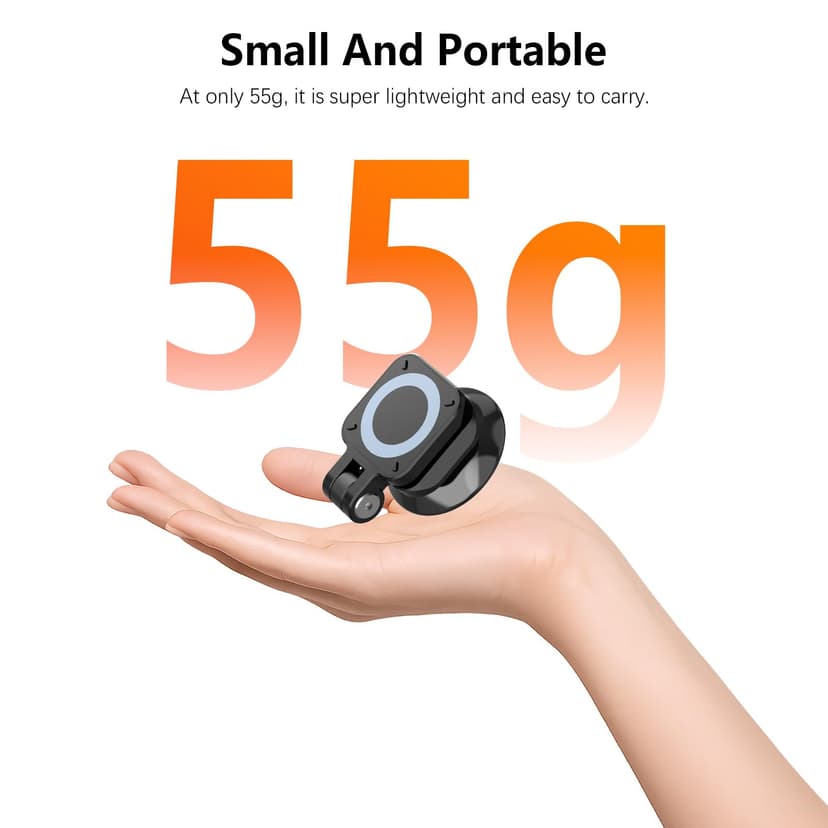 AMAZEAR 2-in-1 Quick Mount for Insta360 GO Ultra Accessories, Metal Bracket Insta 360 Magnetic and Suction Cup Adapter Holder with Super-Strong Magnets, Seamless, Compact, Lightweight, Black - 6