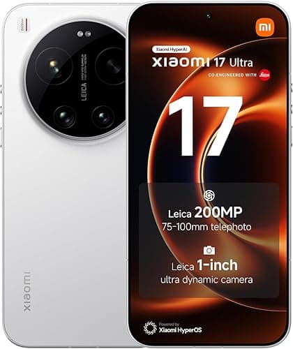 XIAOMI 17 Ultra, Smartphone 16+512 GB, Téléobjectif Leica 200MP 75–100mm, Capteur LOFIC HDR, HyperAI, Optique Leica APO, Blanc, Garantie prolongée d'1 an, Chargeur Non fourni
