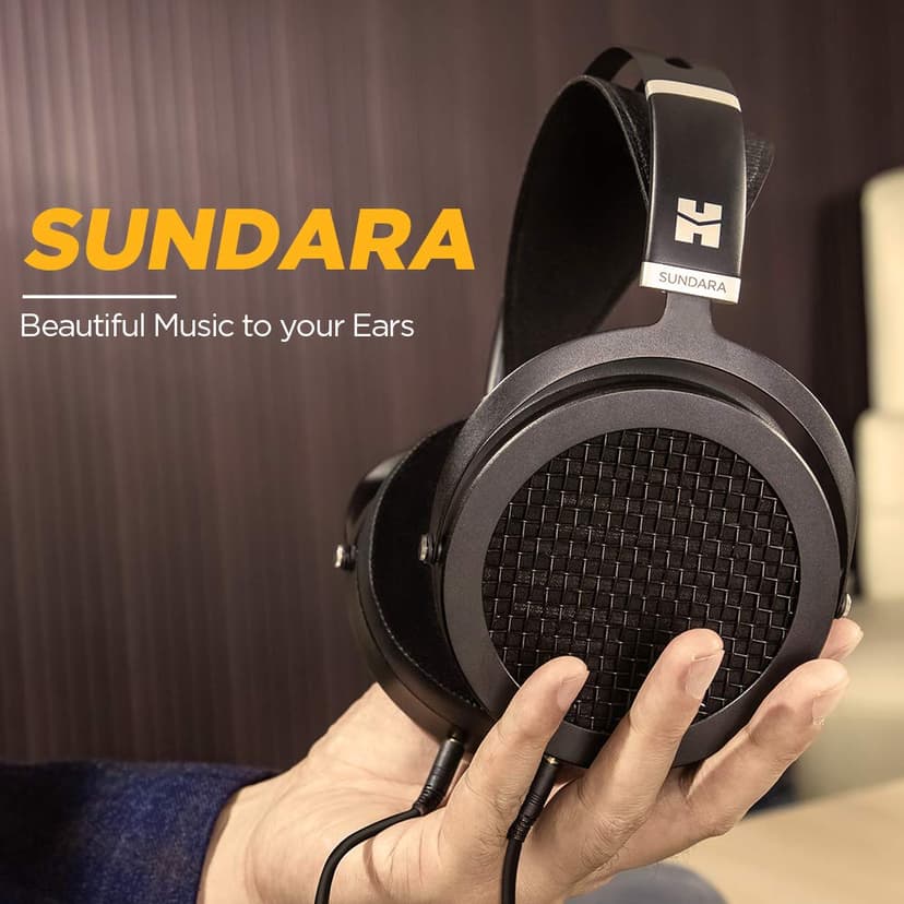 HIFIMAN SUNDARA Over-ear Full-size Planar Magnetic Headphones with High Fidelity Design Easy to Drive by iPhone/Android Comfortable Headband Open-Back Design Easy Cable Swapping Black - 4