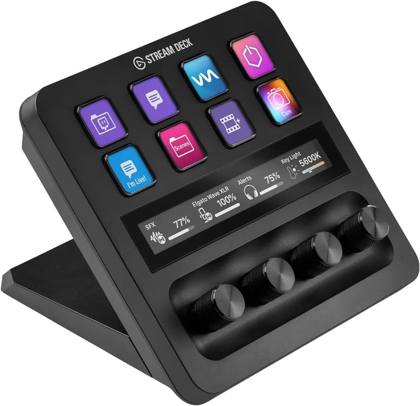 Elgato Stream Deck +, console de mixage, interface de production en direct et de studio, pour créateurs de contenus, streaming et gaming, avec ruban tactile, boutons et touches LCD, compatible Mac, PC - 1