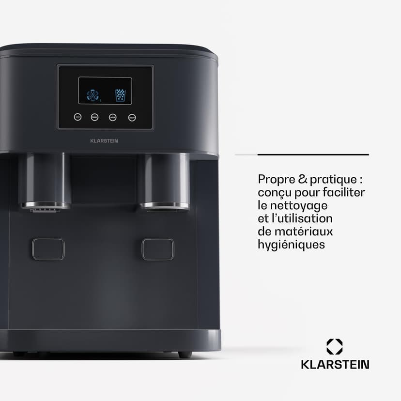 Klarstein Machine a Glacons, Machine à Glacons pour la Maison, Machine a Glacon 1.8 litres, Fonctionnement Rapide, Ice Maker 15kg de Glace, Petits et Grands Glaçons, Machines à Glaçons Autonettoyante - 5