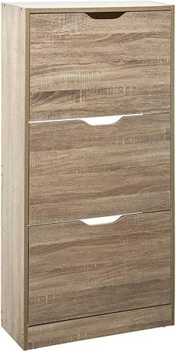 5 five simply smart 3 Drawer Shoe Storage Unit Natural Oak Effect