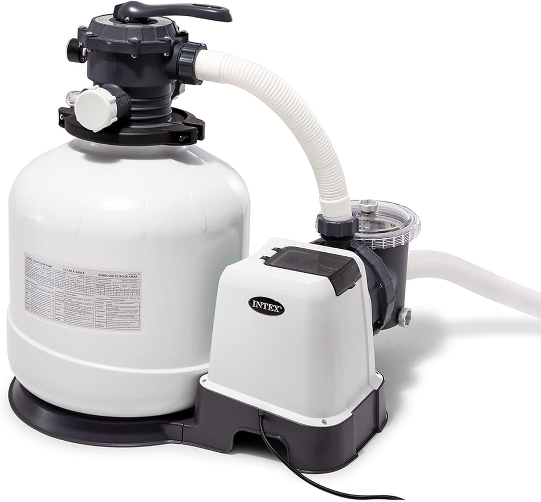 Intex 26652FR Sand Filter-Flow Rate 10 m³/h-for Pools up to 65 m, White, 10m3/h