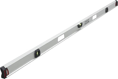 STANLEY 1-43-558 I-Beam Niveau Magnétique 200 Cm Gamme FATMAX - Corps En Aluminium - Absorbeur De Chocs - Grande Fiole Centrale Plus Visible - Semelle Magnétique - Précision 0.5Mm/Mètre