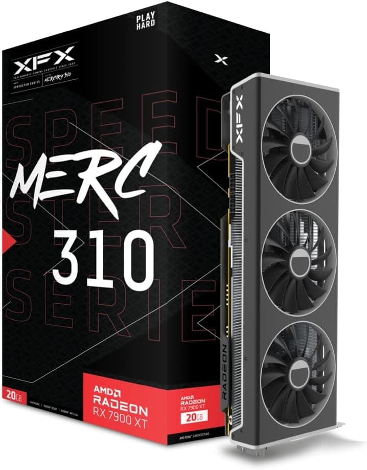 XFX Speedster MERC310 AMD Radeon™ RX 7900XT Gaming Carte Graphique 20GB GDDR6, AMD RDNA™ 3(RX-79TMERCU9) - 1