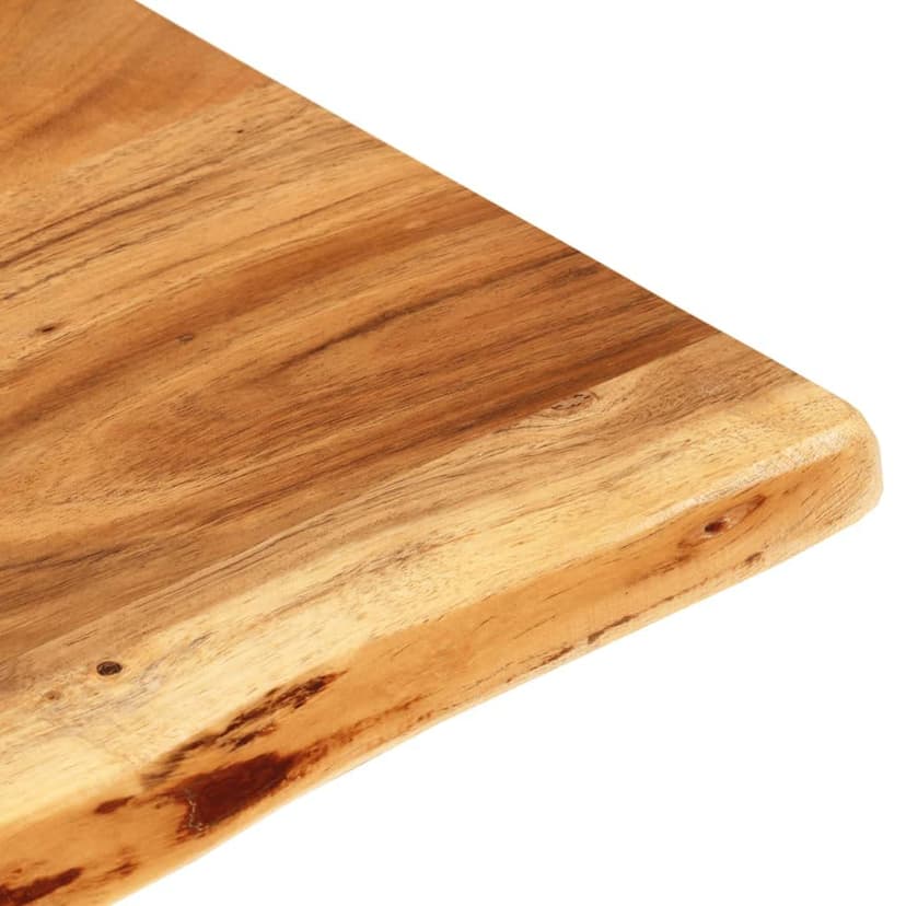 vidaXL Dessus de salle de bain en acacia massif - Accessoire d'évier en bois - Bord vivant - 4