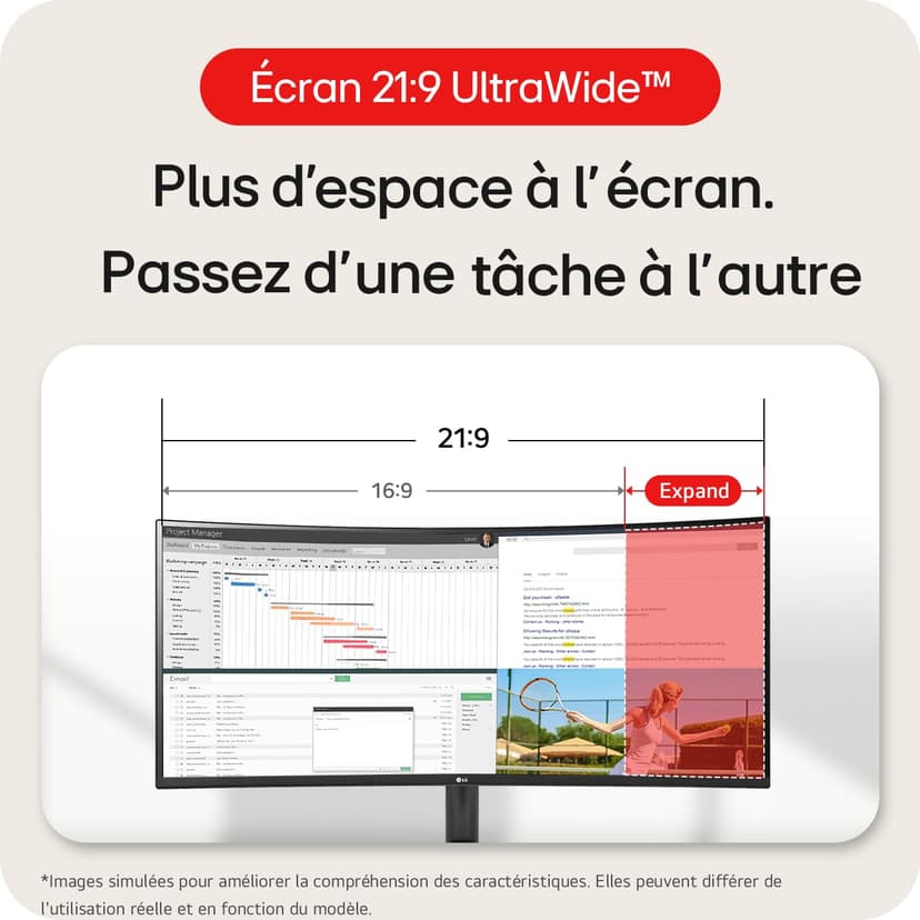 LG 34WR50QK-B Monitor - 2