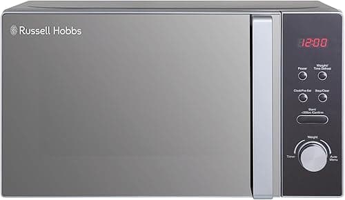Russell Hobbs RHM2076S Micro-ondes compact pose-libre, 800 W, 20 l, argenté