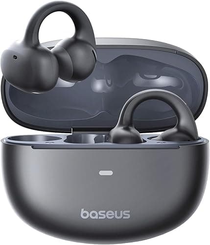 Baseus Bowie MC1 Casque Ouvert, Ecouteur Conduction Osseuse avec Son Impressionnant, Renforcement des Basses Adaptatif, Bluetooth 5.4, Réduction du Bruit Lors des Appels, IP57, Autonomie de 40h