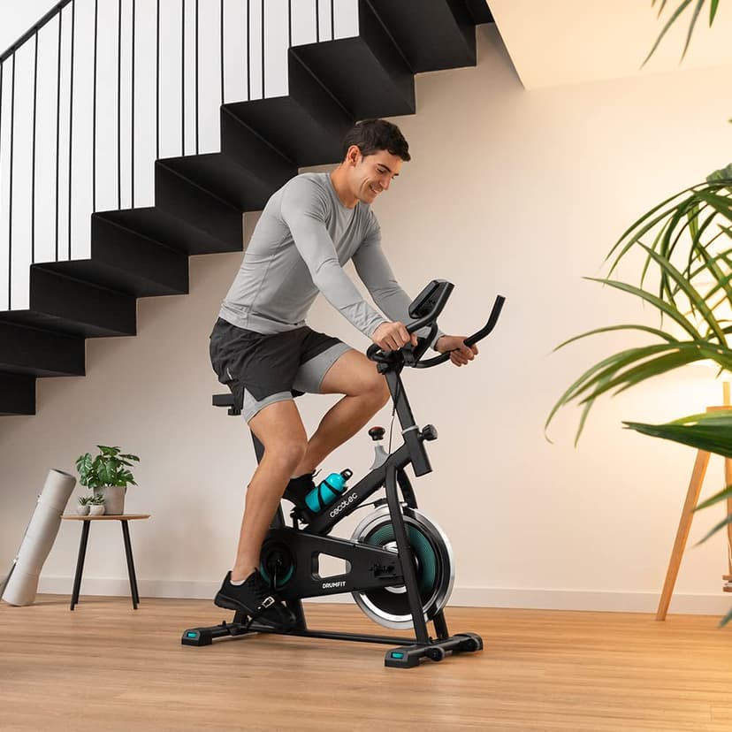 Cecotec DrumFit Indoor 6000 Forciis Indoor Exercise Bike, 6 kg Flywheel, Manual Resistance, LCD Monitor, Device Holder, Bottle, Bottle Holder and Sockets - 2