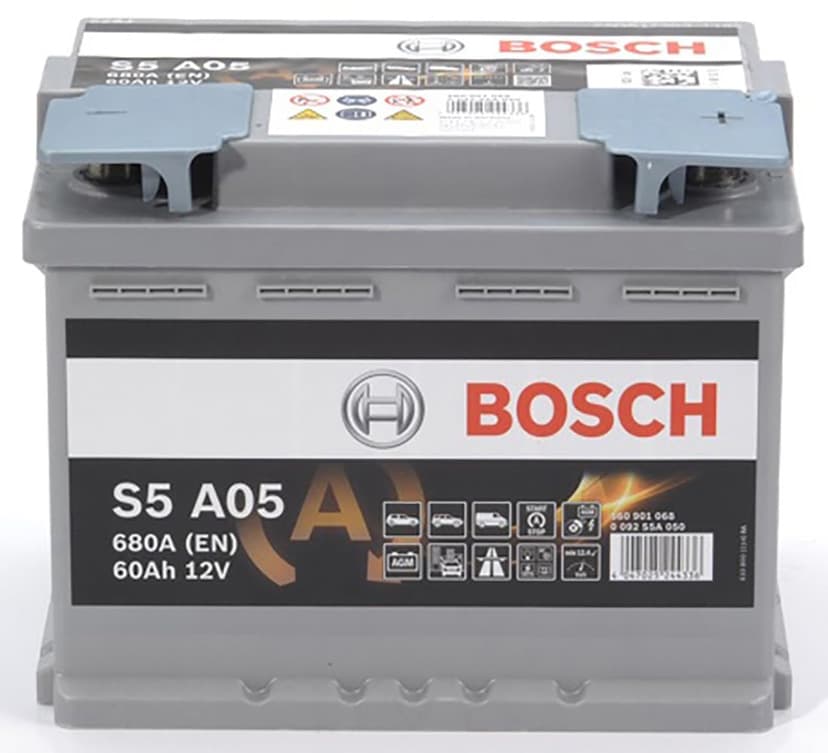 Bosch S5A05 - Batterie Auto - 60A/h - 680A - Technologie AGM - adaptée aux Véhicules avec Start/Stop - 5