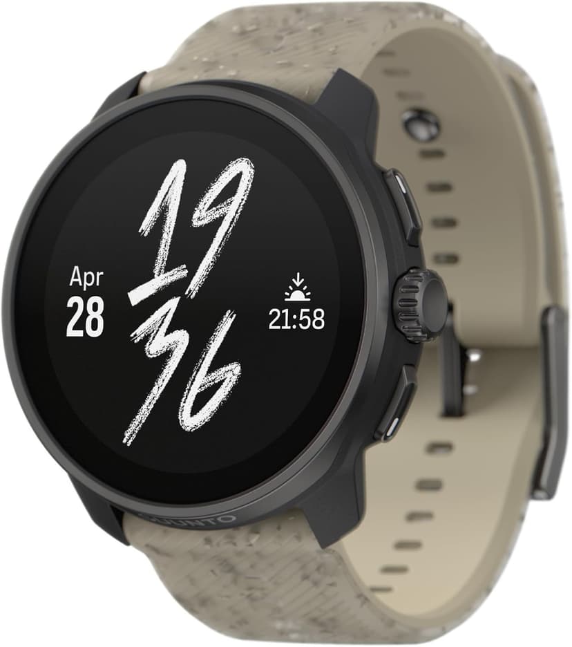 SUUNTO Race S GPS Sports Watch, High-Res AMOLED Touchscreen w/ 13D Standby, Dualband GNSS, Global Offline Map, Advanced Training & Recovery Insights, 95+ Multisports, Compact & Light, Gravel Gray - 1