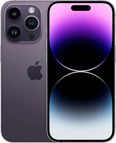 Apple iPhone 14 Pro, 128GB, Deep Purple - (Renewed)