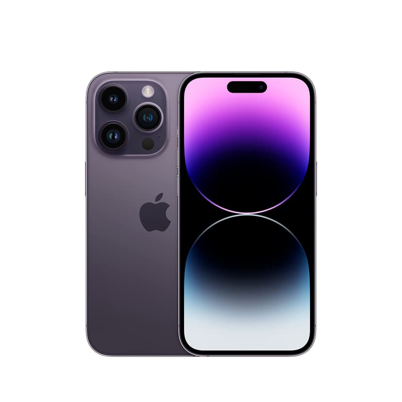 Apple iPhone 14 Pro, 128GB, Deep Purple - (Renewed) - 1