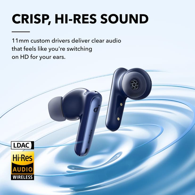 soundcore by Anker Liberty 4 NC Wireless Noise Cancelling Earbuds, 98.5% Noise Reduction, Adaptive Noise Cancelling to Ears and Environment, Hi-Res Sound, 50H Battery, Wireless Charging (blue) - 5