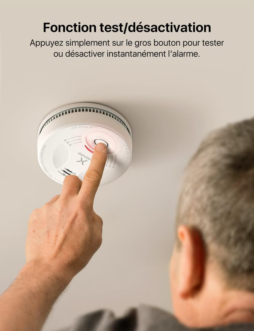 X-Sense Smoke Alarm for Home, 10-Year Sealed Battery Fire Alarm, LED Indicator & Silence Button, Smoke Detector Battery Operated, Conforms to EN 14604 Standard, SD11 - 5