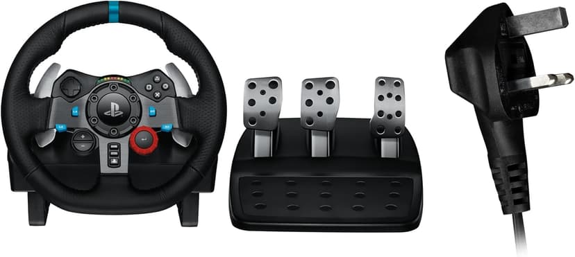 Logitech G G29 Driving Force Racing Wheel and Floor Pedals, Enchufe británico - Negro - 1