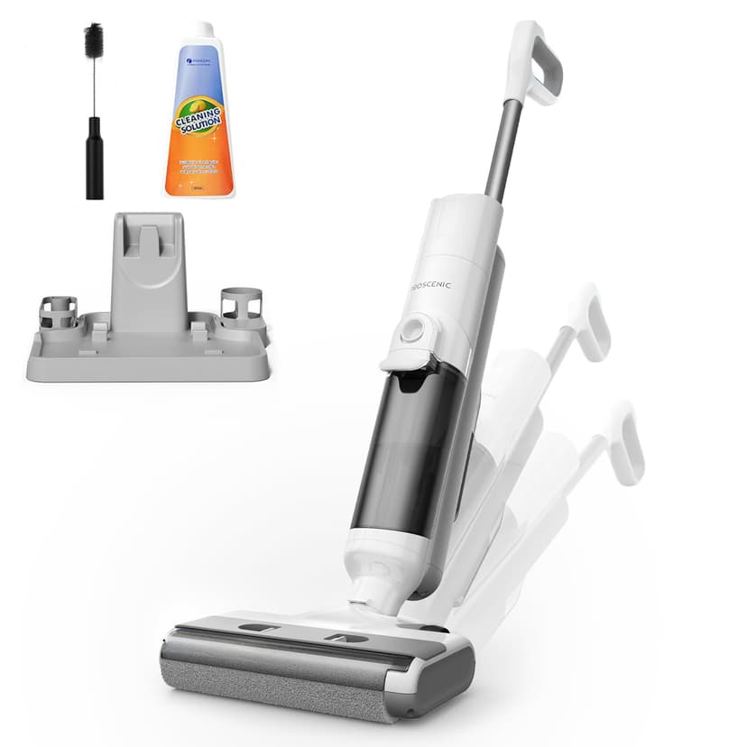 Proscenic F10 Ultra Aspirateur Laveur sans Fil,60 Mins Aspirateur Balai sans Fil Sec et Humide,Léger Aspirateur Eau et Poussière,Laveur de Sol,Autonettoyant,1.3L,Nettoyage des Angles,Bords,Sols Durs - 1