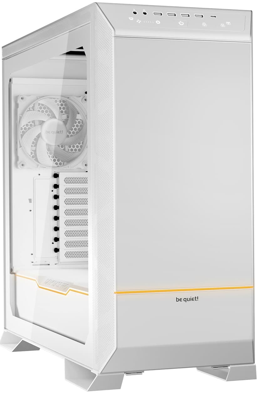 be quiet! Dark Base Pro 901 White PC case, maximum airflow, 3x Silent Wings 4 PWM fans, virtually inaudible operation, flexible motherboard tray for an inverted layout, ARGB lighting, BGW51 - 1